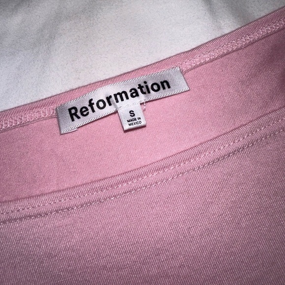 Reformation Pink Long Sleeve Dress - Picture 3 of 6